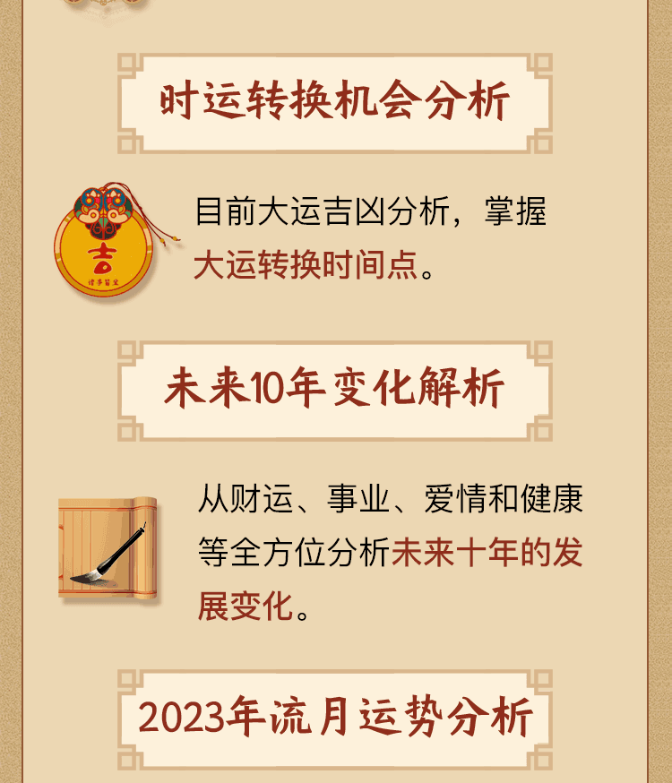 测算后您将知道以下信息